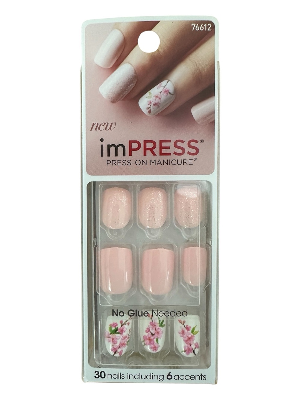 imPRESS Pink Floral Press-On Nails